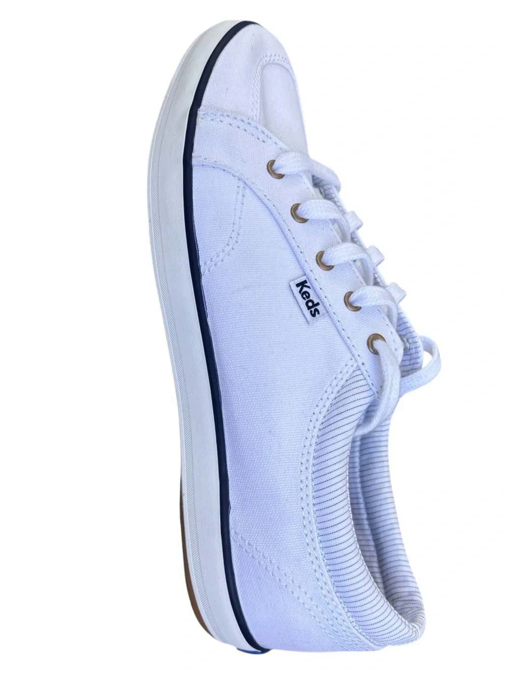Keds NWOB Women's White with Navy Center III Sneakers 7.5